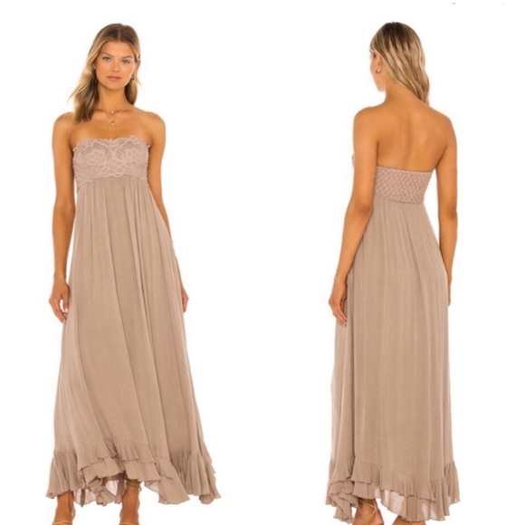 Free People Adella Corset dress in Taupe  size Small‎ NWT - Picture 3 of 9